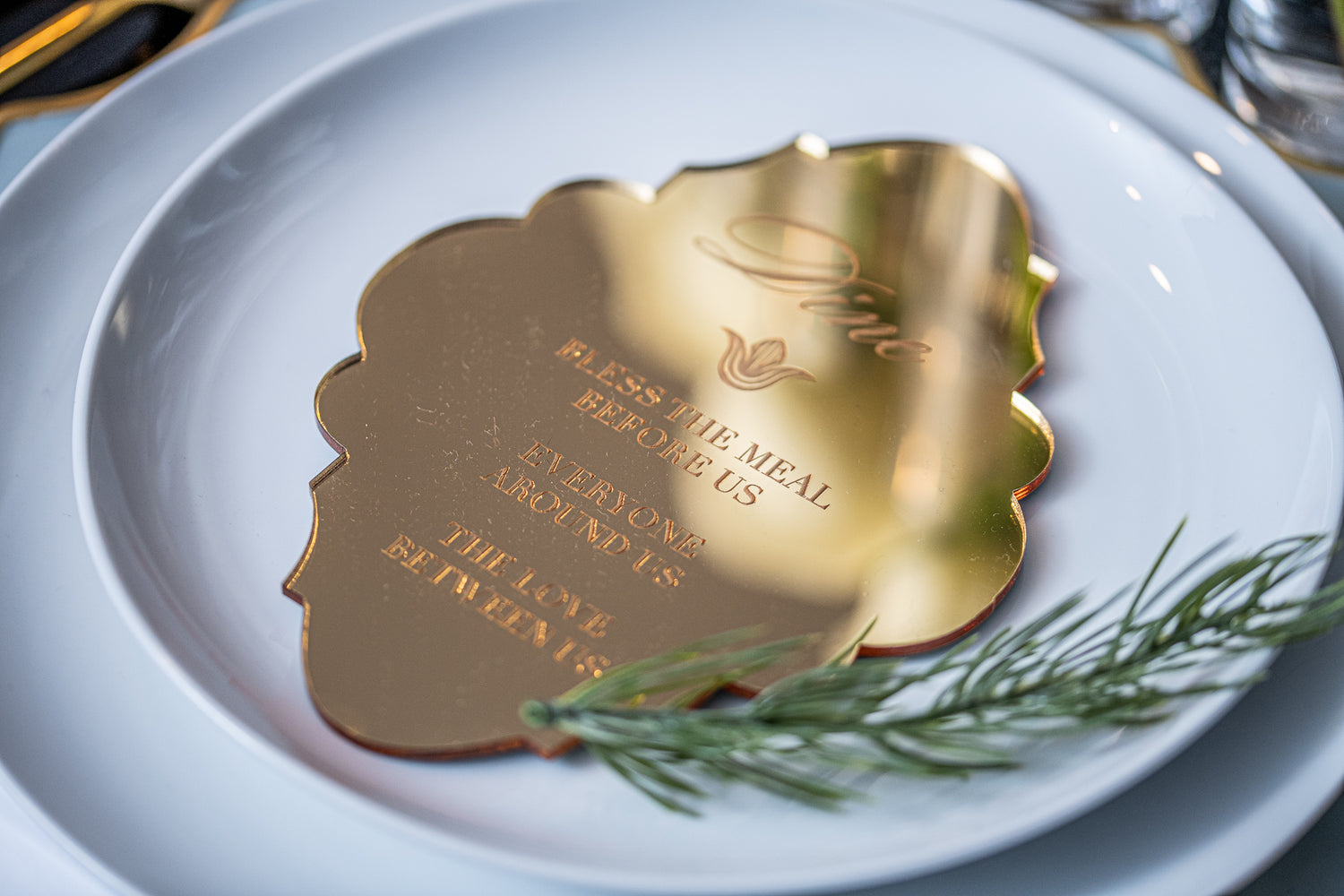 *ACRYLIC* Tablescape Decor Cards - The Madison Bracket