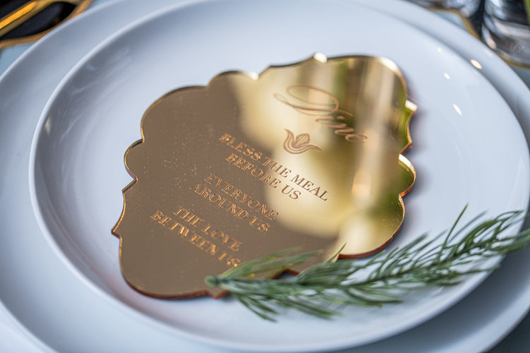 *ACRYLIC* Tablescape Decor Cards - The Madison Bracket