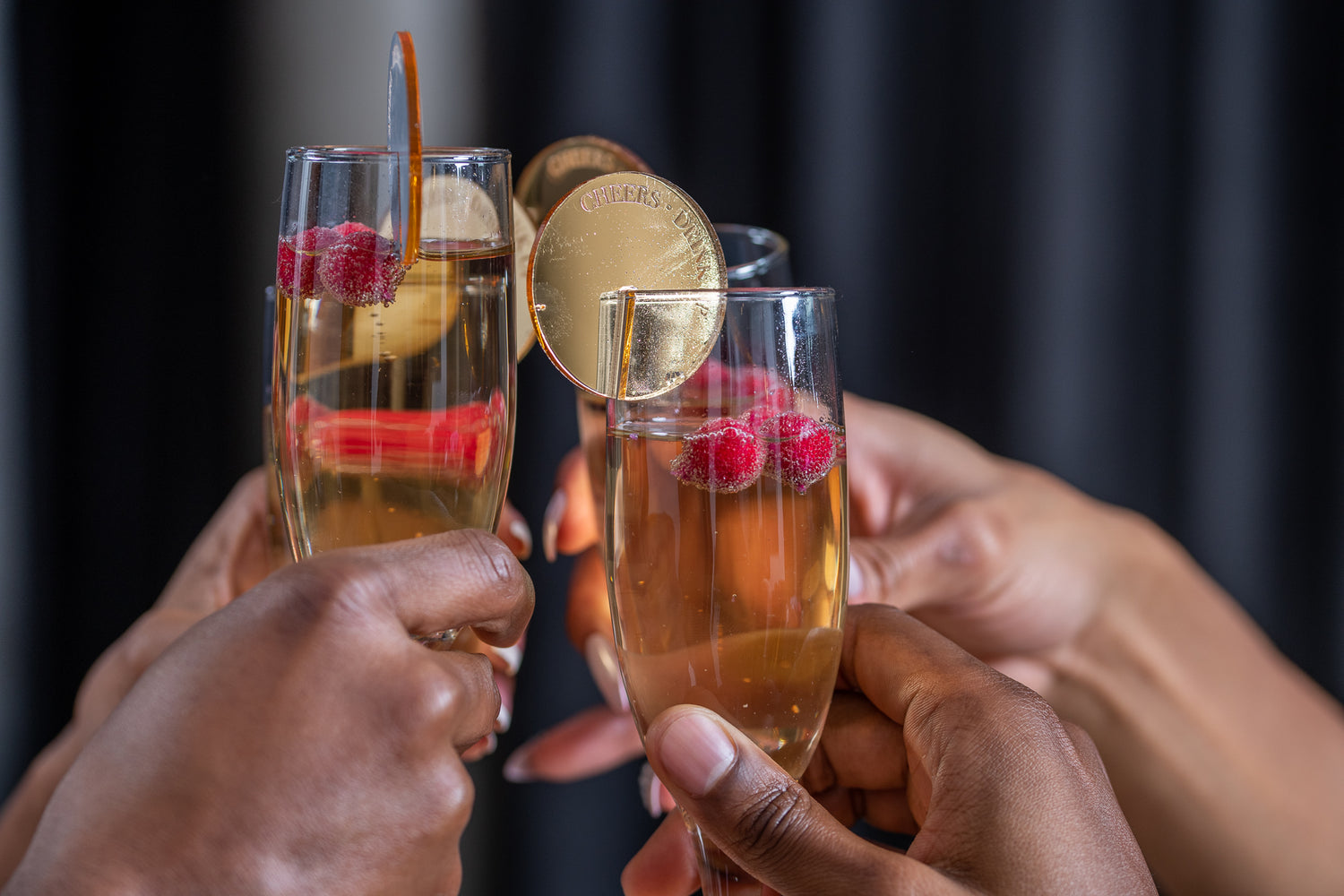 Stemless Acrylic Wine Tag - Gold Mirror